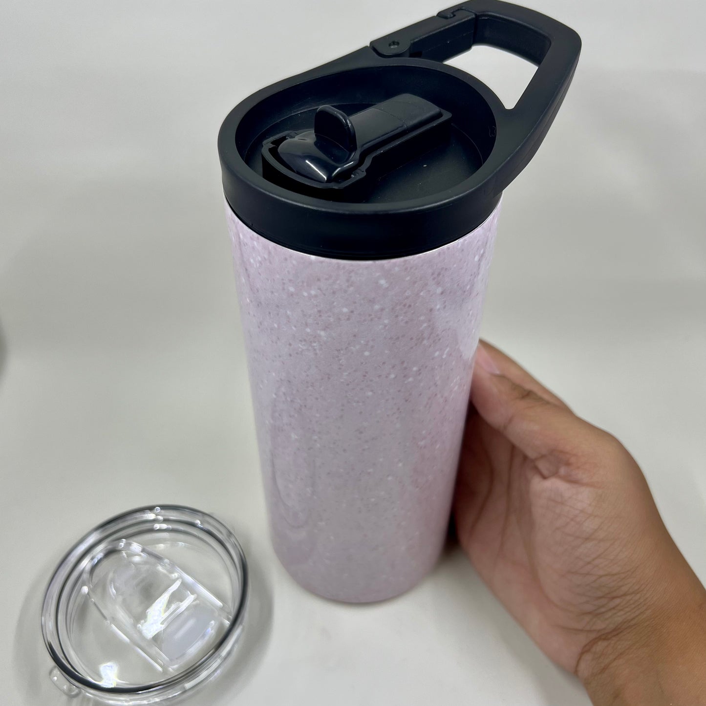 Pink Glitter Tumbler